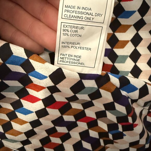 Dark Blue Doma Mixed Media Leather Jacket - Biker Style with removable hood - Picture 11 of 12